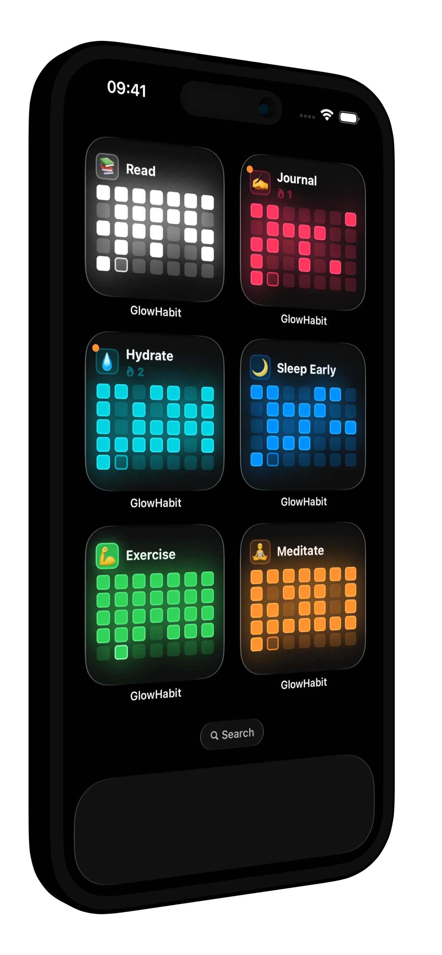 GlowHabit App Interface